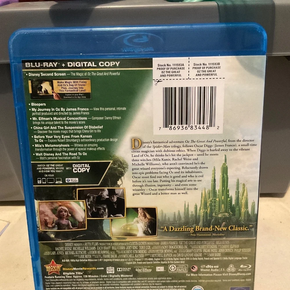 Blu Ray Disc -  OZ the Great and Powerful. V48